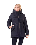 Жіноча зимова куртка з капюшоном Li-161- у розмірах 48-58, фото 2