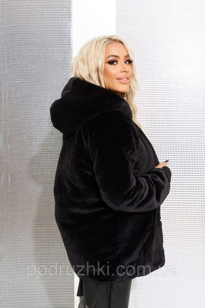Жіноча шубка на утепленій підкладці з капюшоном, розміри 1(42-44), 2(46-48), 3 (50-52), 4(54-56), 5(58-60), фото 1