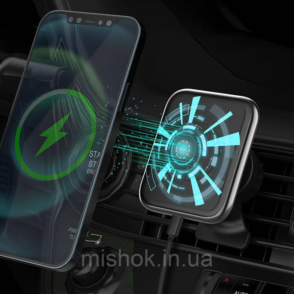 Магнитная зарядка для телефона 15W Автодержатель для смартфона беспроводная  Fast charge (ID#1507400921), цена: 790 ?, купить на Prom.ua