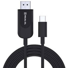 Перехідник USB Type-C to HDMI 1.8m CHD-180 4K 60Hz REAL-EL (EL123500044) - оригінал
