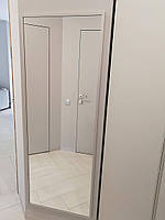 Дзеркало настінне в металевій рамі на весь зріст велике сіре підлогове 1800х800 мм