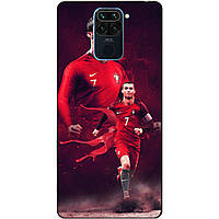 Силиконовый бампер чехол для Xiaomi Redmi Note 9 с рисунком Ronaldo