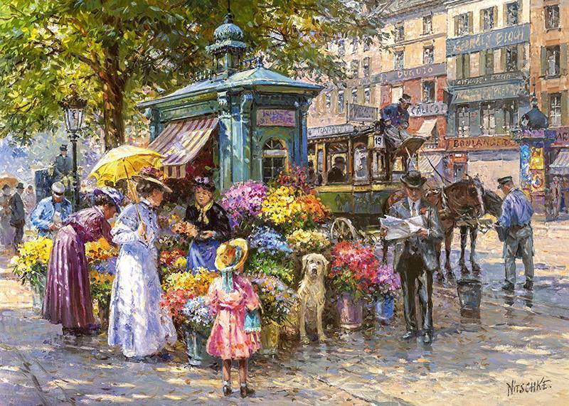 Пазли 1000 елементів Квітковий ринок (30226), Cherry pazzi