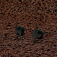 Чоловічі сережки з нержавіючої медичної сталі "Чорна блискавка"