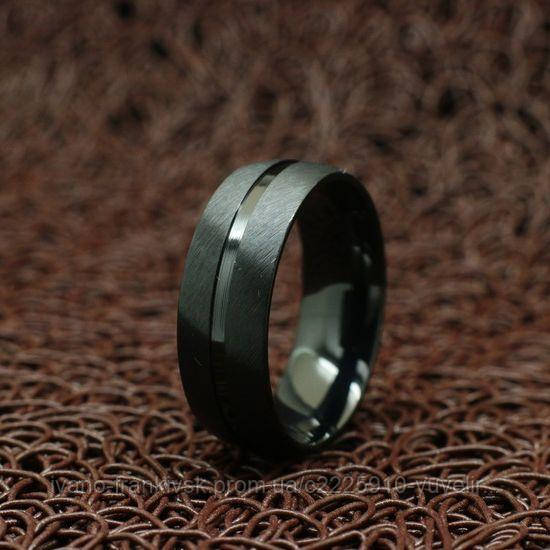 Кільце без вставок "Чорний шик"