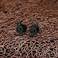 Чоловічі сережки "Black Melody"