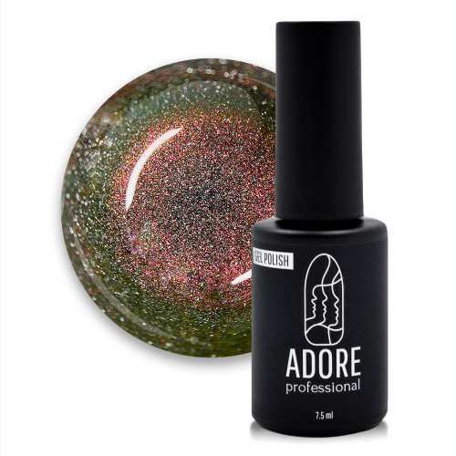 Гель-лак для нігтів ADORE Gel Polish Cat&apos;s Eye №Z-04 Золотий з малиновими переливами 7.5 мл, фото 1