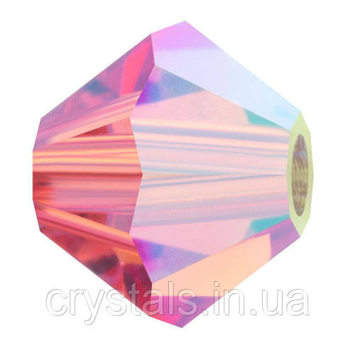 Кришталеві біконуси Preciosa (Чехія) 4 мм Rose ABx2, фото 1