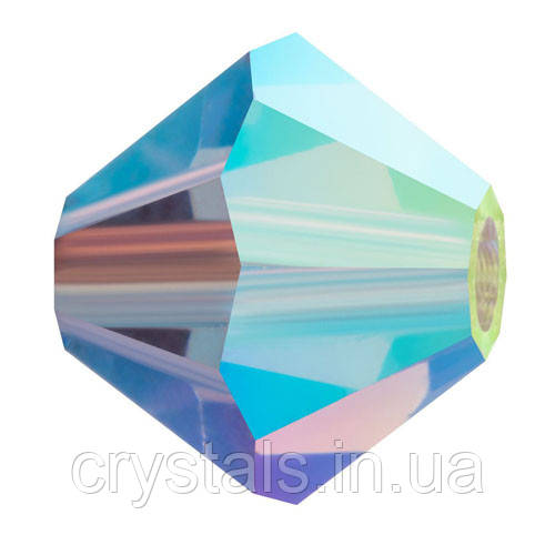 Кришталеві біконуси Preciosa (Чехія) 4 мм Tanzanite ABx2, фото 1