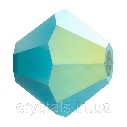 Кришталеві біконуси Preciosa (Чехія) 4 мм Turquoise ABx2