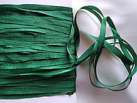 Тончайшая лента из натурального шелка, цвет зеленый. №1154. Ширина 4 мм.