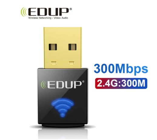 WiFi адаптер EDUP EP-N1557 300мбіт/с 2.4 GHz, фото 1