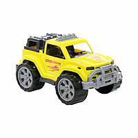 Детский автомобиль джип Polesie Легион №3, имеет вместительный закрытый багажник, жёлтый