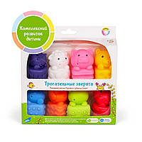 Детские развивающие игрушки для купания Fаncy baby «Трогательные зверята» 8 игрушек из мягкого ПВХ-материала