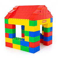 Детский большой конструктор Polesie-Wader строительный Дом, 134 элемента, для игр маленьких детей от 3 лет
