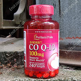 Puritan's Pride CO Q-10 100 мг 240 гелевих капсул