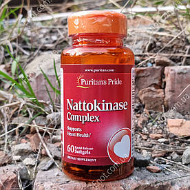 Наттокіназа Puritan's Pride Nattokinase Complex 60 гелевих капсул