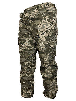 Зимові військові штани піксель на флісі, армійські тактичні штани на манжетах 50, фото 2