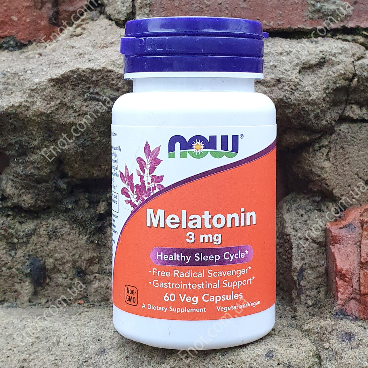 Мелатонин NOW Foods Melatonin 3 мг 60 вегетарианских капсул - фото 1 - id-p1503846566