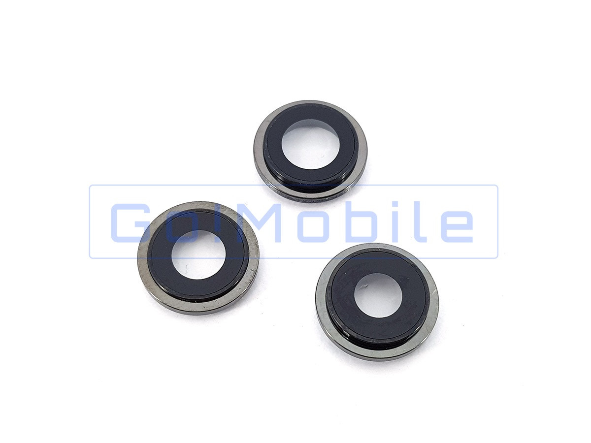 Скло камери iPhone 12 Pro Max чорне + кільце (комплект 3 шт.), фото 1