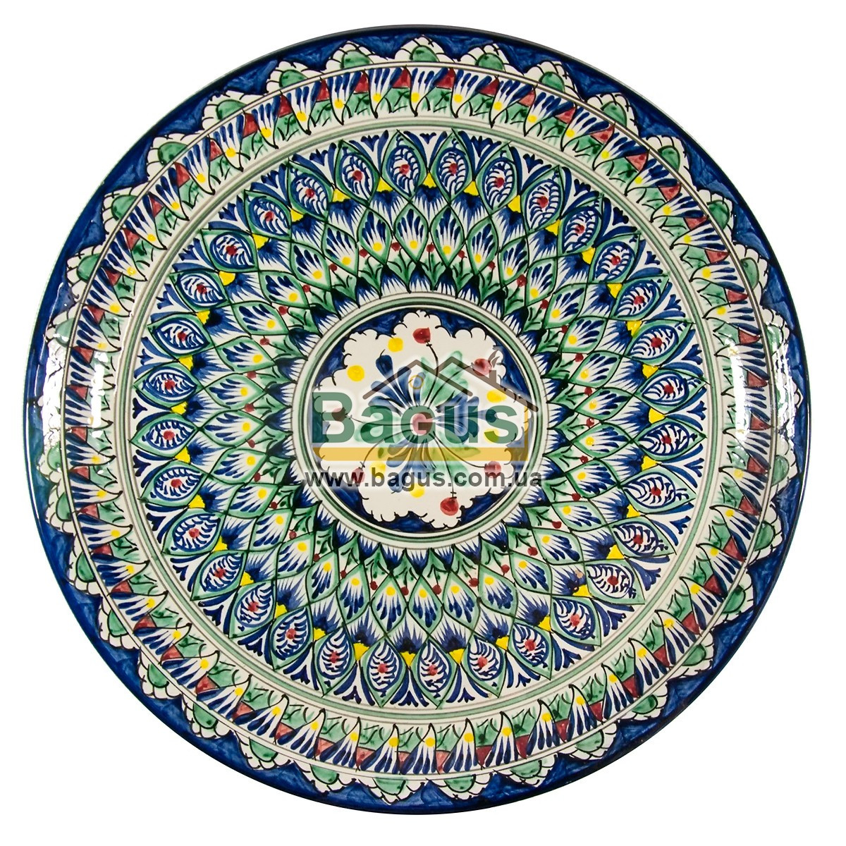 Ляган узбецький (тарілка вузбекська) діаметр 37 см ручна робота 3704-27