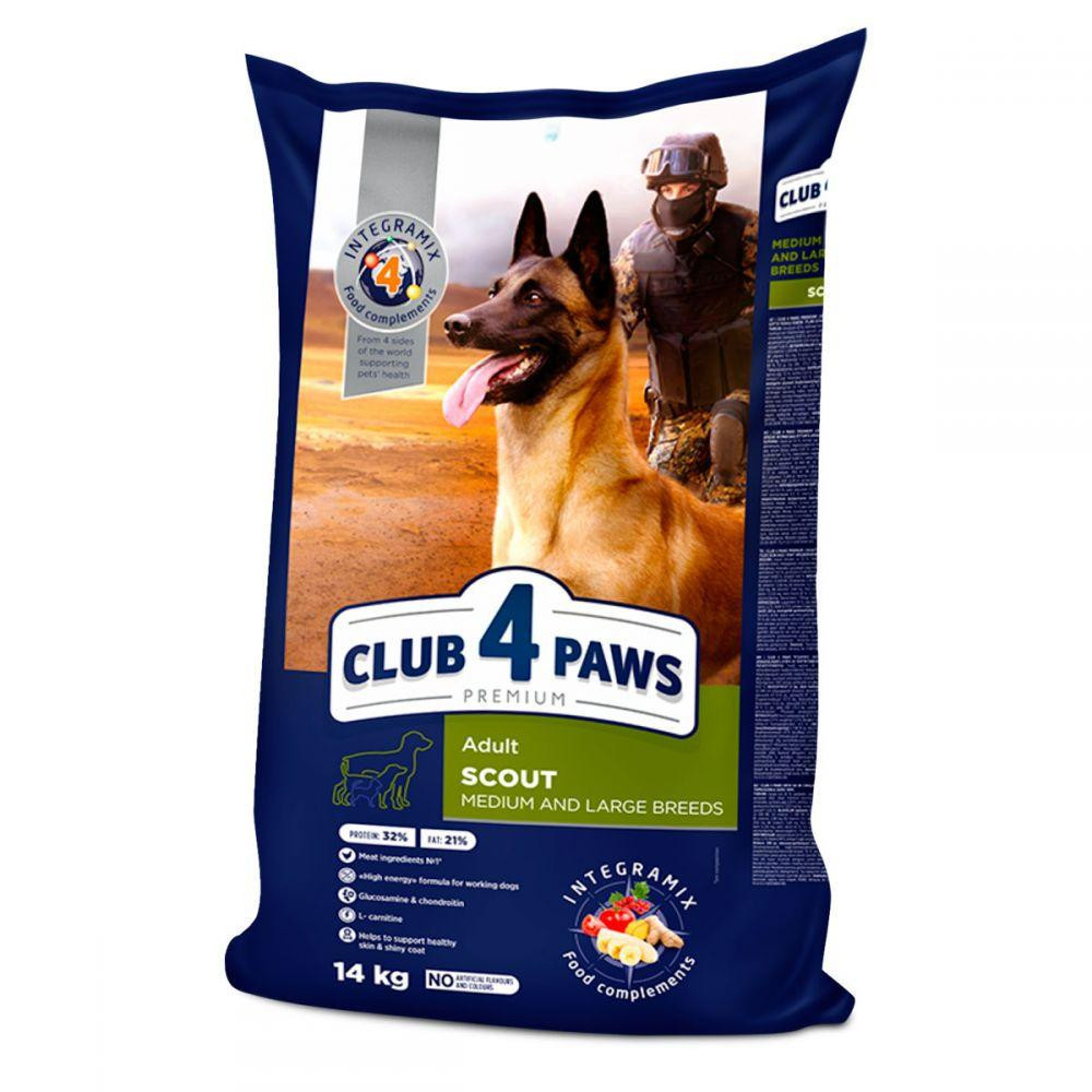 Клуб 4 Лапи Premium Scout для собак середніх і великих порід 14 кг