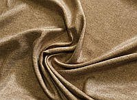 Портьерная ткань для штор Лен золотисто-коричневого цвета