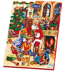 Адвент календар Only з новорічними фігурками з молочного шоколаду 50 грамів