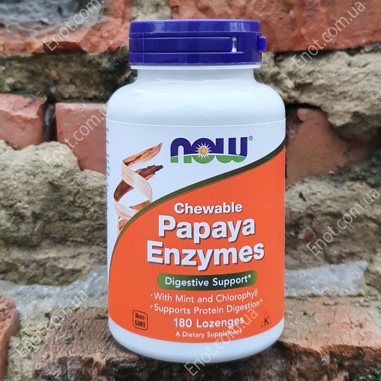 Фермент NOW Foods Papaya Enzymes (Энзим Папайи) 180 таблеток для рассасывания - фото 1 - id-p1503846852