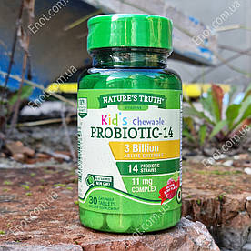 Пробіотик для дітей Nature's Truth kid's Chewable Probiotic-14 (Ягідний смак) 30 жувальних таблеток