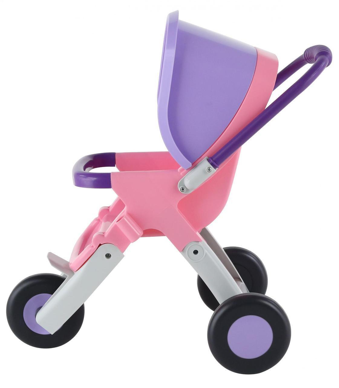 Детская коляска для кукол Polesie прогулочная 3-х колёсная, удобная ручка,сиденье для куклы, розово-фиолетовая - фото 5 - id-p1507464286