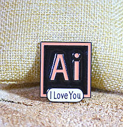 Брошка значок Abode Illustrator