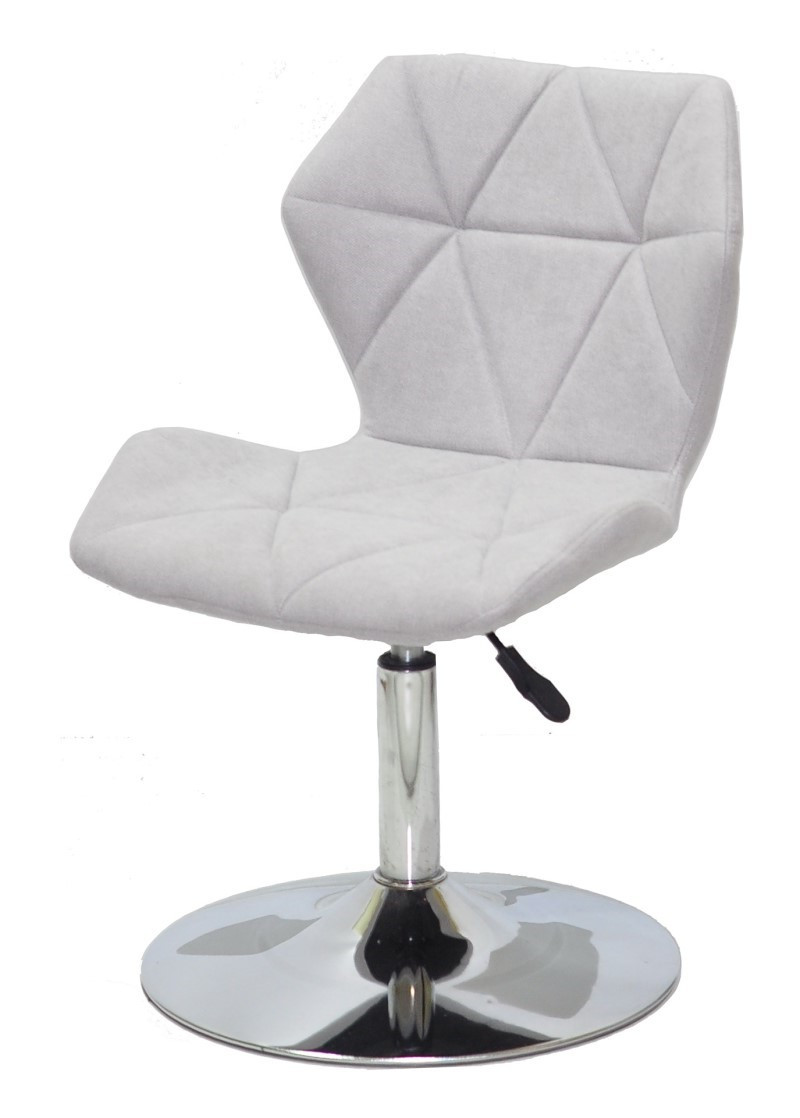 Стілець Greg CH-Base шеніл світло-сірий SH — 3 на хромованій опорі-бліні, поворотний із регулюванням висоти, фото 1