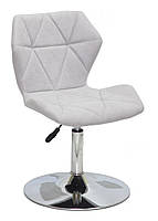 Стілець Greg CH-Base шеніл світло-сірий SH — 3 на хромованій опорі-бліні, поворотний із регулюванням висоти, фото 2