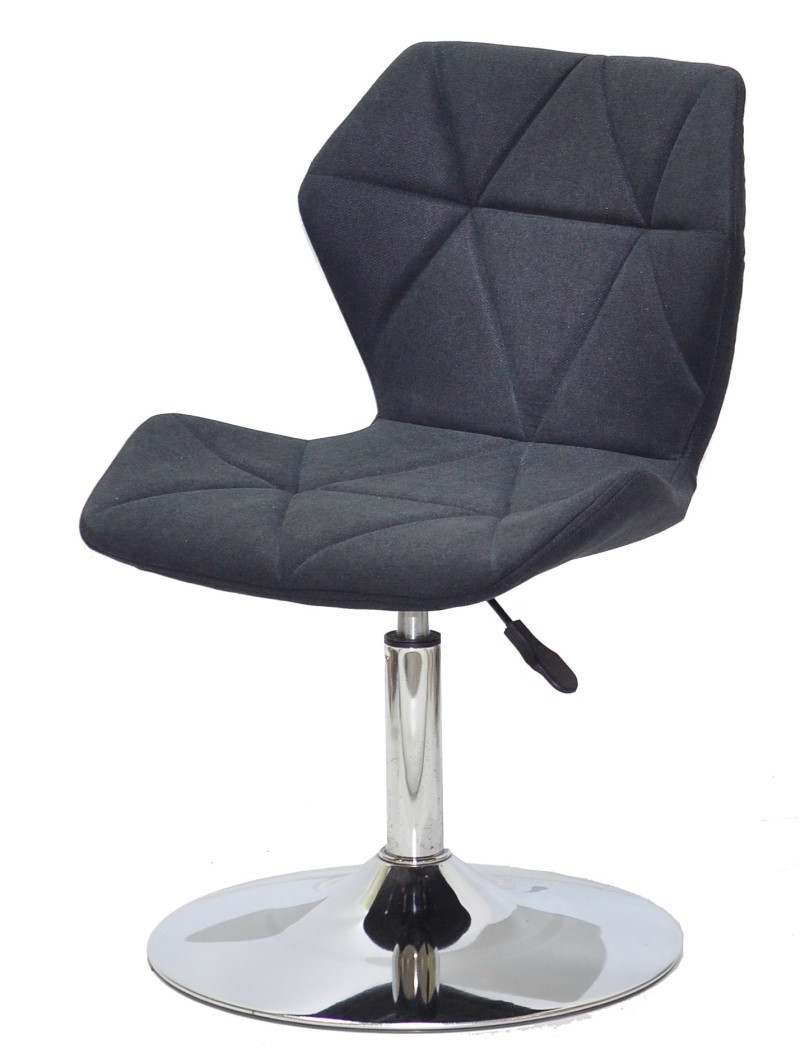 Стілець Greg CH-Base шеніл темно-сірий SH — 2 на хромованій опорі-бліні, поворотний із регулюванням висоти, фото 1