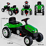 Дитячий педальний трактор з причеп Pilsan 07-316 (зелений), фото 10