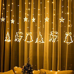 Світлодіодна гірлянда кімнатна "Бахрома" LedGO, 3 х 0,5 м, 110 LED, теплий білий