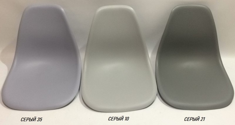 Стул Nik Metal-WT серый 21, пластиковый стул на белых металлических ножках Eames стиль модерн - фото 3 - id-p1507515166