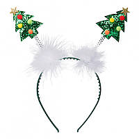 Обруч новорічний Novogod'ko "Ялинки на пружинках"