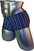Чоловічі труси Roober BR-67162C боксери синій смужки штучний шовк