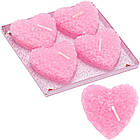 Свічки декоративні подарункові Серце з троянд 4шт/уп арт.10-82, фото 2