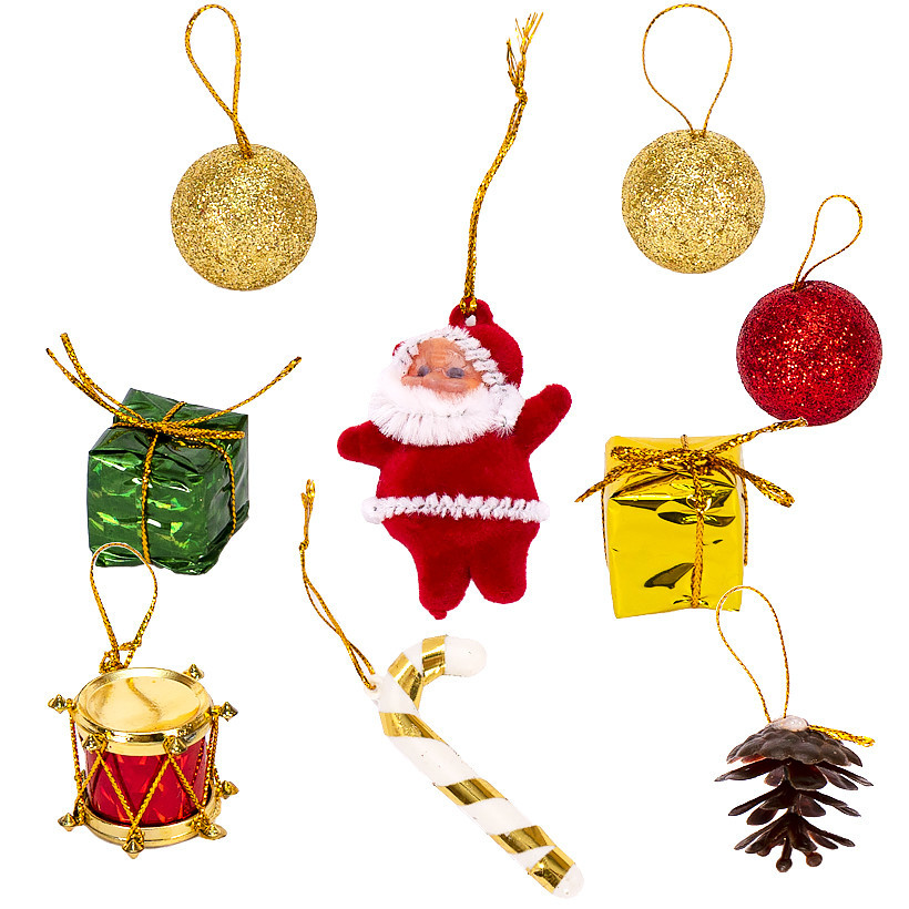 Набір новорічних підвісних прикрас 9шт арт.12-130, фото 1