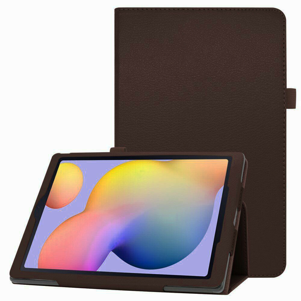 Чохол-книжка Litchi Leather Case для Samsung Galaxy Tab S6 Lite 10.4 P610 / P615 (Wake / Sleep) Brown