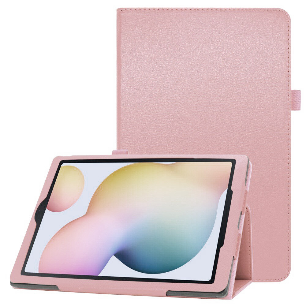 Чохол-книжка Litchi Leather Case для Samsung Galaxy Tab S6 Lite 10.4 P610 / P615 (Wake / Sleep) Light Pink