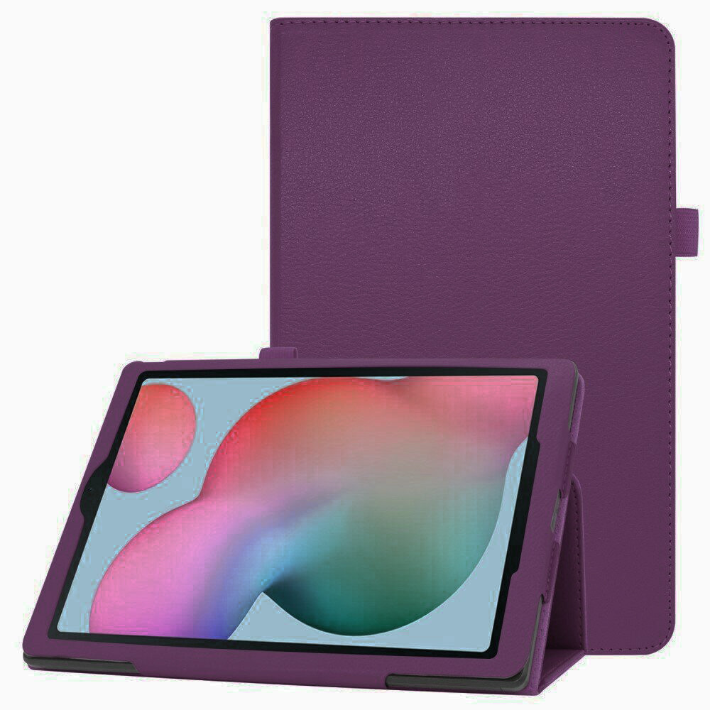 Чохол-книжка Litchi Leather Case для Samsung Galaxy Tab S6 Lite 10.4 P610 / P615 (Wake / Sleep) Purple