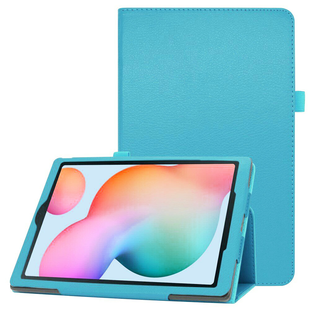 Чохол-книжка Litchi Leather Case для Samsung Galaxy Tab S6 Lite 10.4 P610 / P615 (Wake / Sleep) Light Blue