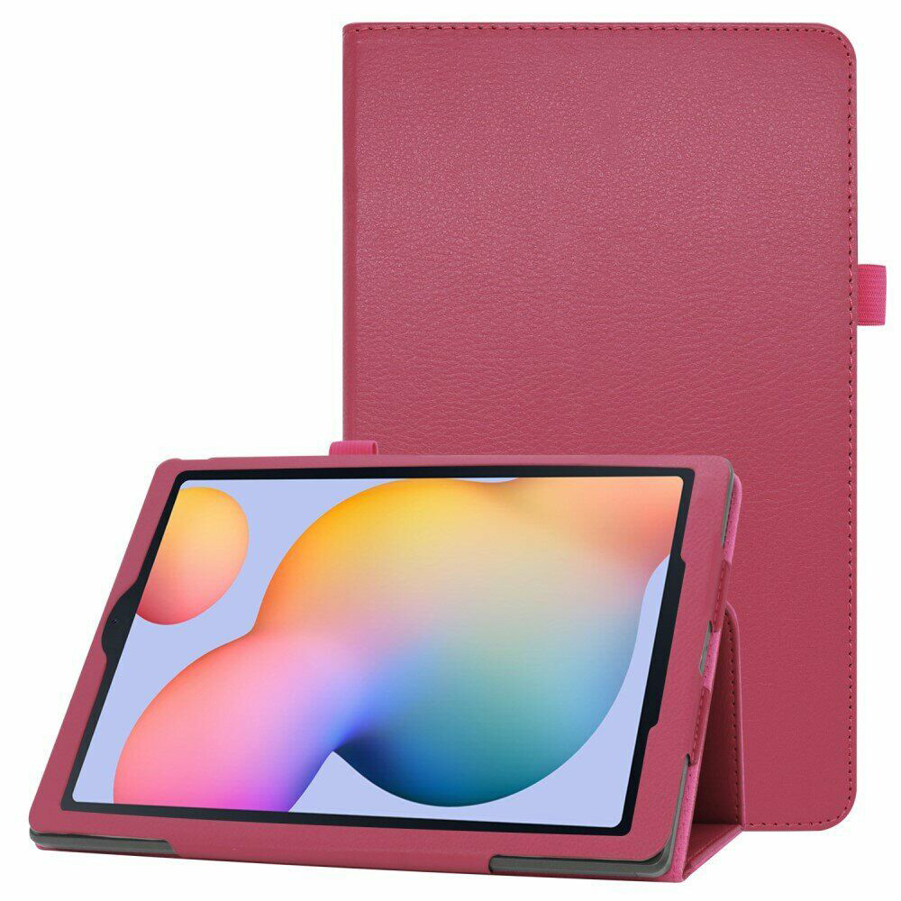 Чохол-книжка Litchi Leather Case для Samsung Galaxy Tab S6 Lite 10.4 P610 / P615 (Wake / Sleep) Rose