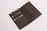 Модний вертикальний чоловічий гаманець коричневий, фото 9