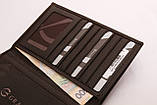 Модний вертикальний чоловічий гаманець коричневий, фото 2