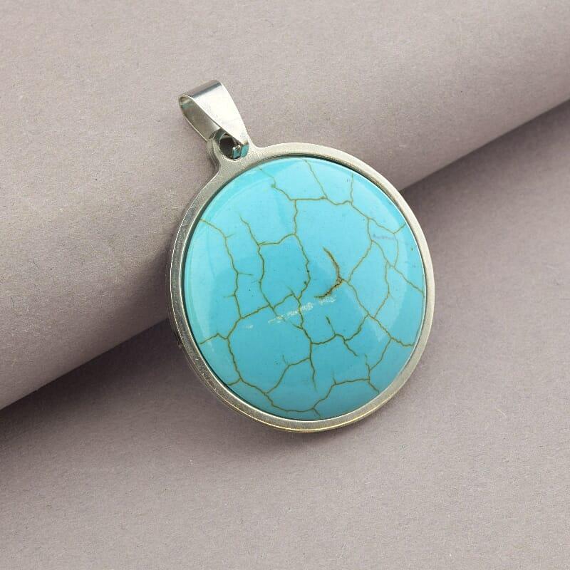 Кулон 'Stainless Steel' Бірюза, фото 1